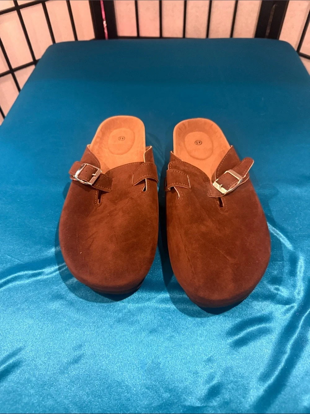 Men's Brown Suede Slip-On Buckle Loafers